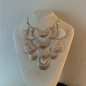 Elegant Silver Statement Necklace